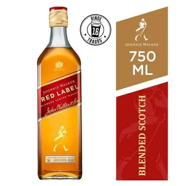 WHISKY JOHNNIE WALKER RED LABEL Botella de 750ml