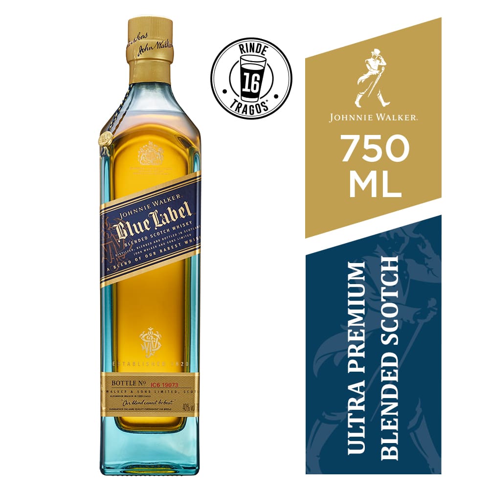 WHISKY BLUE LABEL JOHNNIE WALKER Botella de 750ml