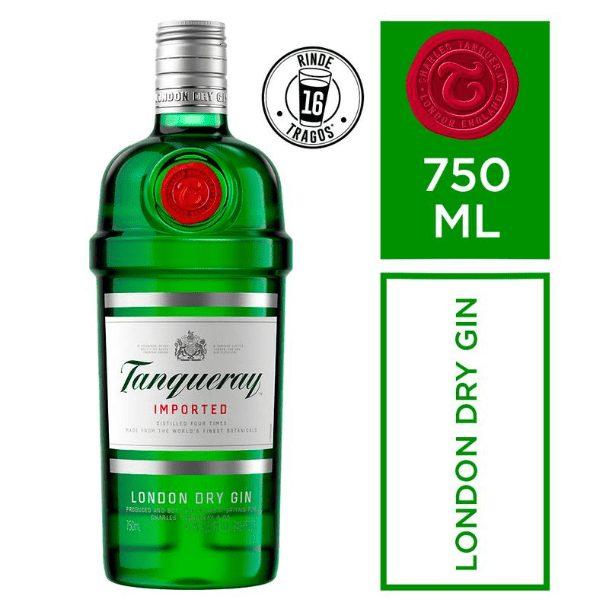 GIN TANQUERAY LONDON DRY Botella de 750ml en Licoreria247.pe