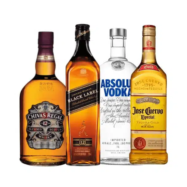 PROMOCIÓN CHIVAS MAS JW BLACK MAS ABSOLUT MAS CUERVO Botella de 750ml