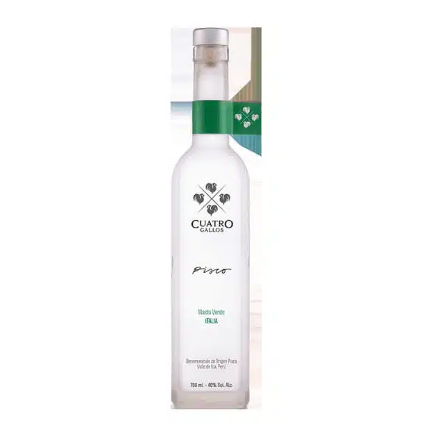 Pisco Cuatro Gallos MV Italia Botella de 700ml