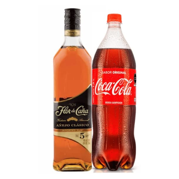 Promoción Ron Flor de Caña 5 Años + Coca Cola 1.5 LT