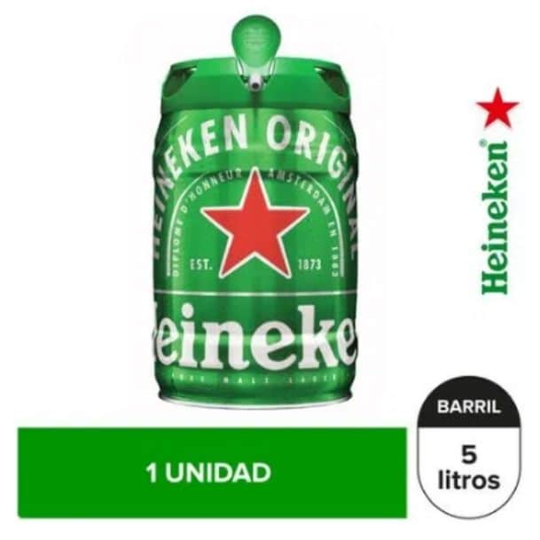 Cerveza Heineken Barril 5 Lt Licoreria247