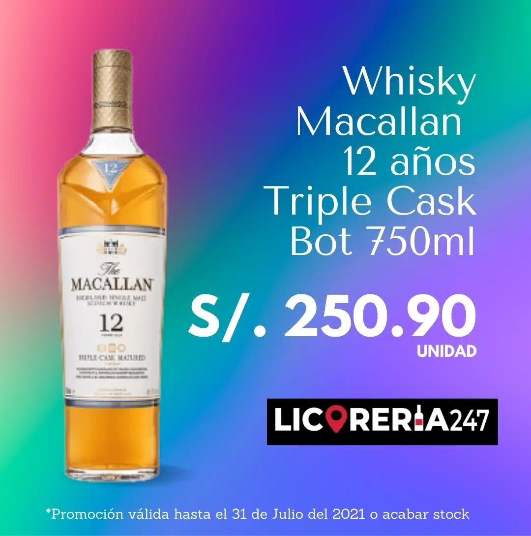 Whisky Macallan 12 años botella de 750ml