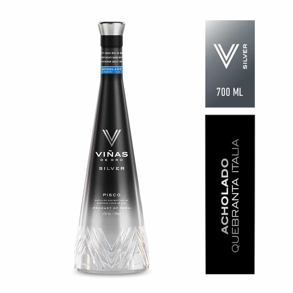 Pisco Viñas de Oro Silver Acholado 700ml