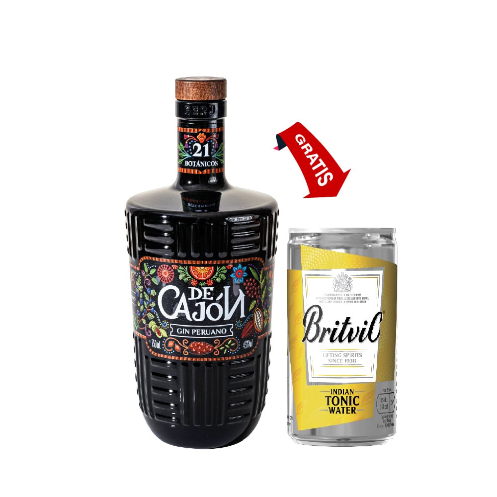 GIN DE CAJON 750ML + REGALO: 1 BRITVIC INDIAN TONIC